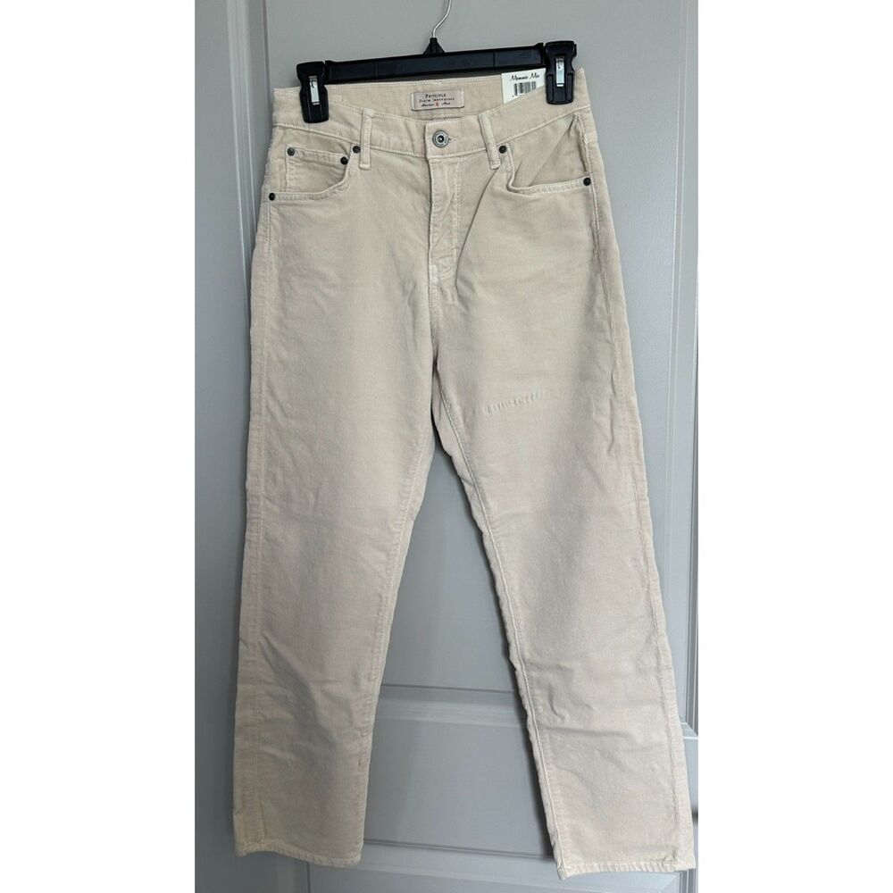 Principle Denim New with Flaws Mamma Mia Corduroy Cafe Au Lait Women's Sz 25